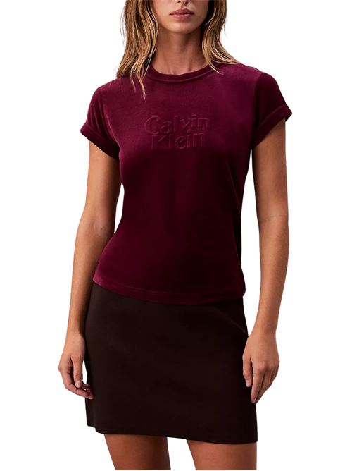 T-shirt in velluto Calvin Klein Jeans | LV047E222G2EV